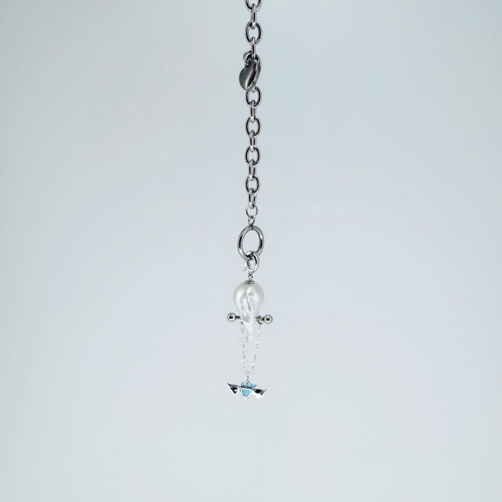Natural Freshwater Baroque Pearl 'Blue Diamond' Pendant｜Cyber Sea Pearl