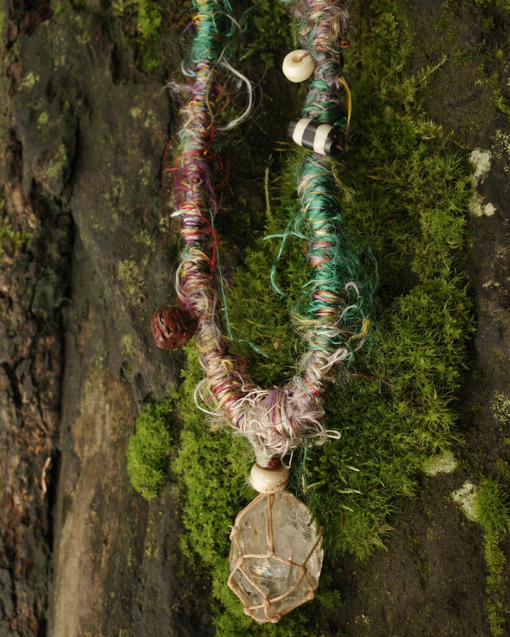 「Divine Revelation」—Yellow Mud Skeletal Quartz｜Cyber Sea Pearl