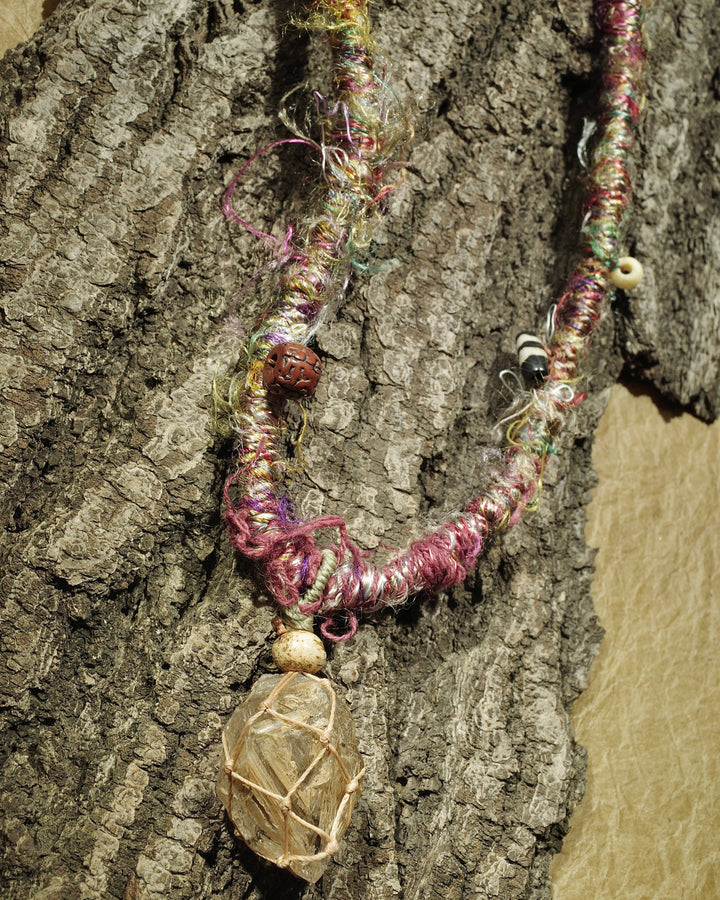 「Divine Revelation」—Yellow Mud Skeletal Quartz｜Cyber Sea Pearl