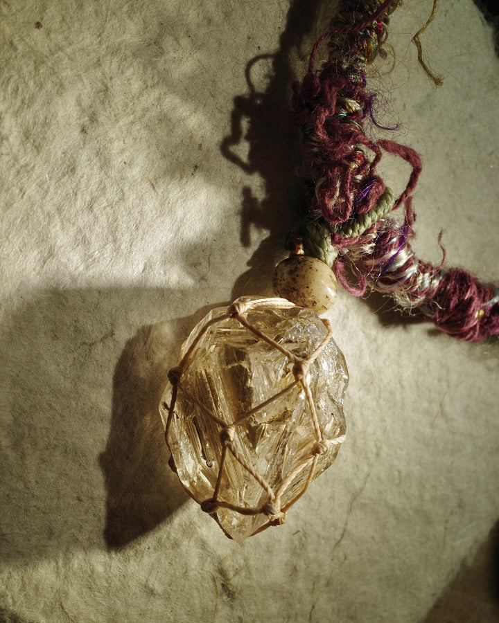 「Divine Revelation」—Yellow Mud Skeletal Quartz｜Cyber Sea Pearl