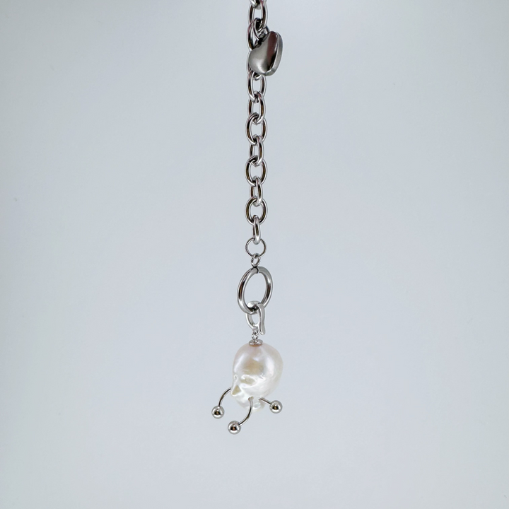 Natural Freshwater Baroque Pearl 'Double Ring Punk' Pendant｜Cyber Sea Pearl