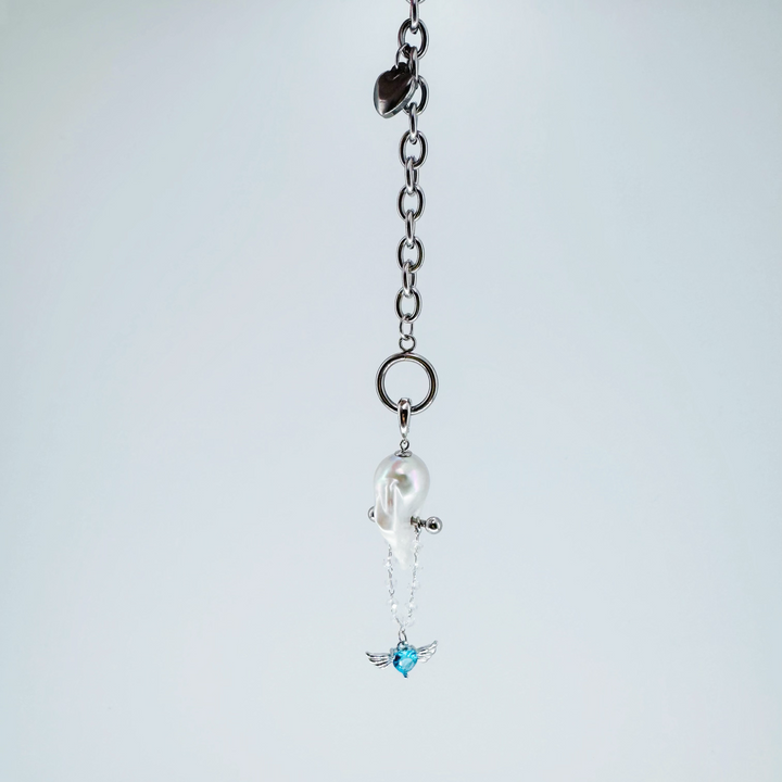 Natural Freshwater Baroque Pearl 'Blue Diamond' Pendant｜Cyber Sea Pearl