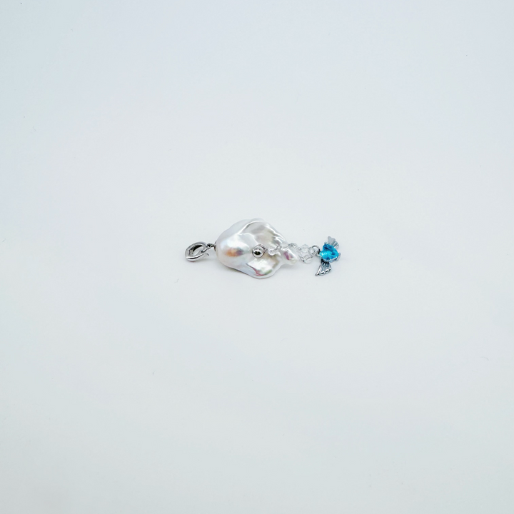 Natural Freshwater Baroque Pearl 'Blue Diamond' Pendant｜Cyber Sea Pearl