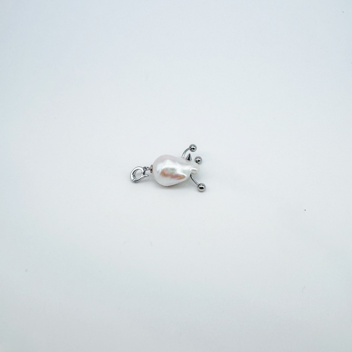 Natural Freshwater Baroque Pearl 'Double Ring Punk' Pendant｜Cyber Sea Pearl