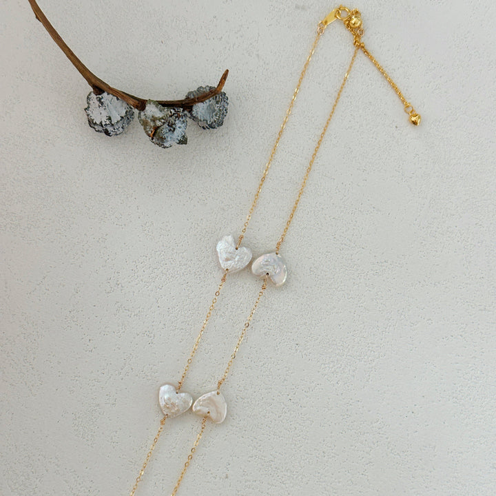 15-18mm Heart-Shaped Baroque Freshwater Pearl 'Closed Loop of Love' Necklace｜Cyber Sea Pearl