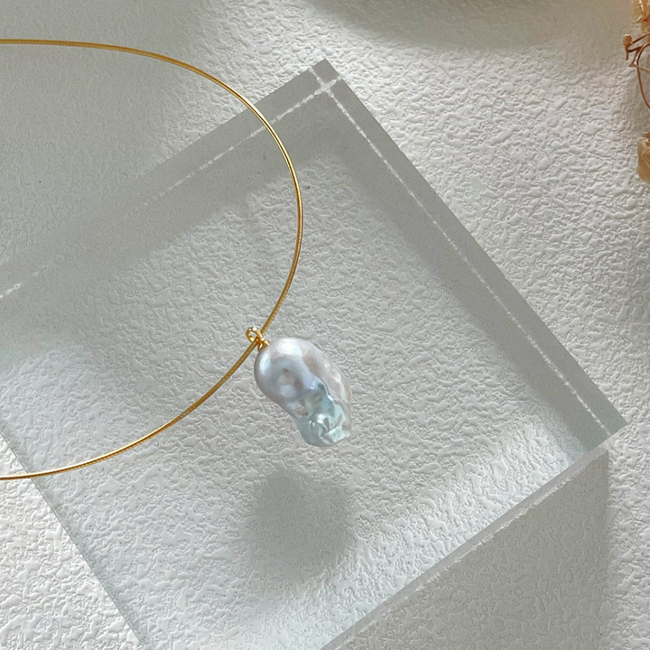 20-22mm Baroque Freshwater Pearl Gold Choker｜Cyber Sea Pearl