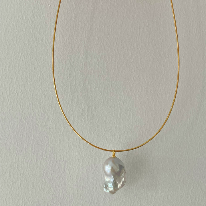 20-22mm Baroque Freshwater Pearl Gold Choker｜Cyber Sea Pearl