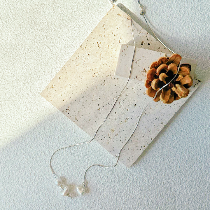 8-10mm Natural Saltwater Keshi Pearl 'Sense of Order' Necklace｜Cyber Sea Pearl